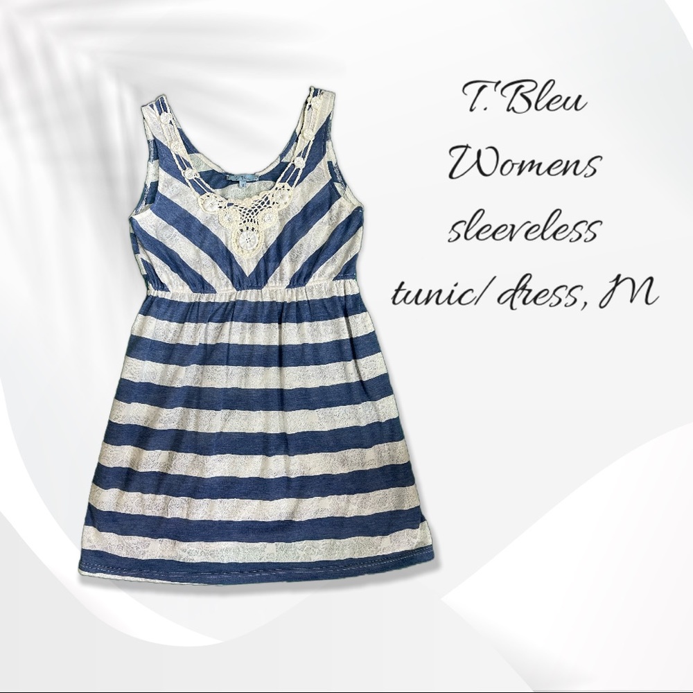 T. Bleu dress/tunic/cover-up, Womens M